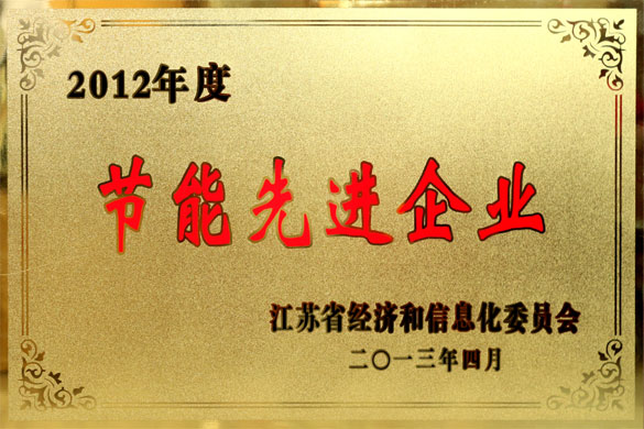 尊龙凯时被评为“2012年度江苏省节能先进企业”